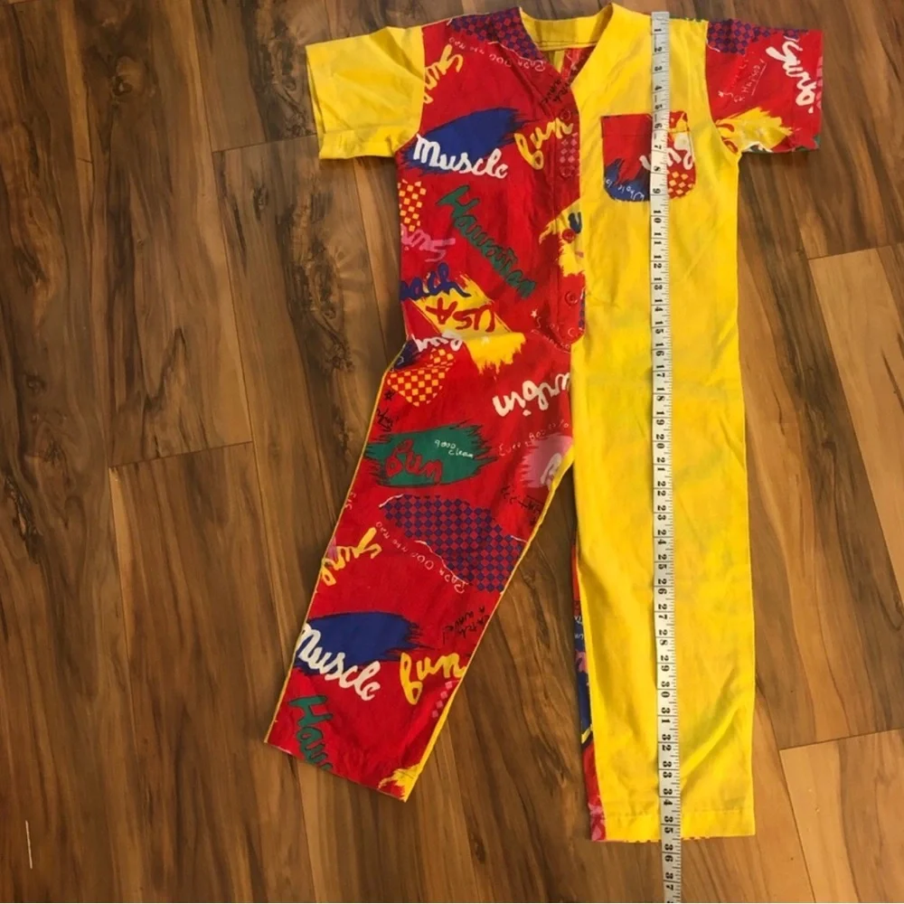 Vintage 1980’s Girl’s Jumpsuit, Primary Colors/ Colorblock, One‎ Piece, 4T/5T